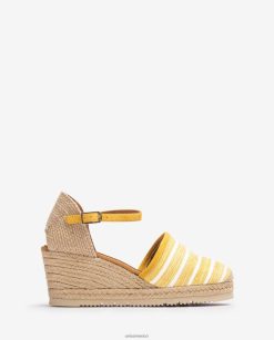 Unisa alpargata confeccionada en tela de jarapa mujer TX8DN4723 amarillo