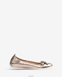 Unisa bailarina efecto metalizado con lazo mujer TX8DN4644 bronce