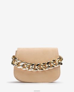 Unisa bolso con cadena dorada mujer TX8DN41186 beige