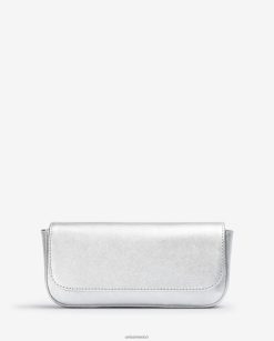 Unisa bolso de fiesta de piel con efecto metalizado mujer TX8DN41212 plata