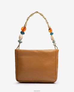Unisa bolso de mano con ribete mujer TX8DN41193 marrón