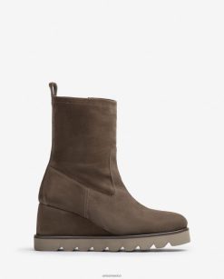 Unisa botín con suela de goma mujer TX8DN4974 marrón