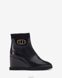 Unisa botín de cuña alta mujer TX8DN41009 negro