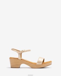 Unisa Sandalia bloque de ante efecto metalizado mujer TX8DN4439 agraciado