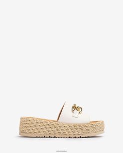 Unisa sandalia con cadena en el empeine mujer TX8DN4801 blanco