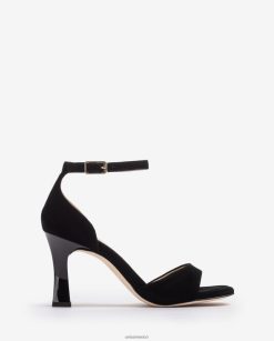 Unisa sandalia con correa en el tobillo de ante d'orsay mujer TX8DN4260 negro