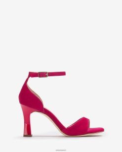 Unisa sandalia con correa en el tobillo de ante d'orsay mujer TX8DN4261 rosa