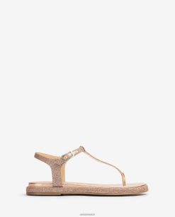 Unisa sandalia con puntera en tejido brillante mujer TX8DN428 rosa