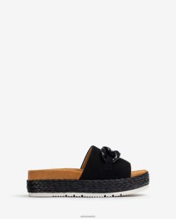 Unisa sandalia con ribete de cadena mujer TX8DN4810 negro