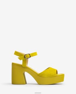 Unisa sandalia con tacón bloque a juego mujer TX8DN485 verde