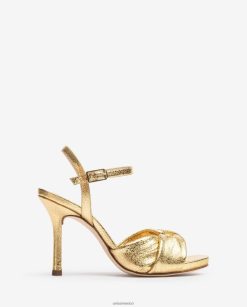 Unisa sandalia con tacón cruzado y tacón alto mujer TX8DN4287 oro