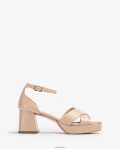 Unisa sandalia con tacon y plataforma mujer TX8DN4219 beige