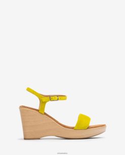 Unisa sandalia de ante con taco mujer TX8DN4250 verde