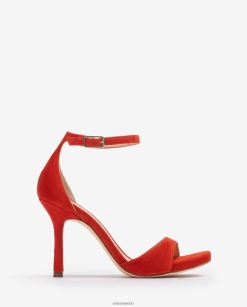 Unisa sandalia de ante con tacon alto mujer TX8DN422 rojo