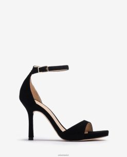 Unisa sandalia de ante con tacon alto mujer TX8DN423 negro