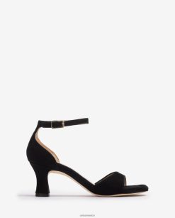 Unisa Sandalia de ante con tacón medio mujer TX8DN4194 negro