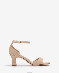 Unisa Sandalia de ante con tacón medio mujer TX8DN4196 beige