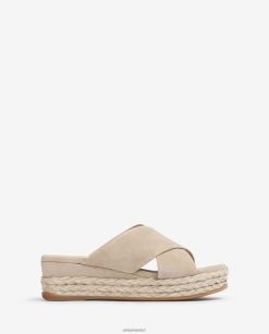 Unisa sandalia de ante con tiras cruzadas mujer TX8DN4813 beige