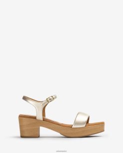 Unisa sandalia de tacón bajo mujer TX8DN4133 oro