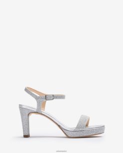 Unisa sandalia de tejido brillante mujer TX8DN419 plata
