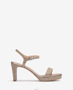 Unisa sandalia de tejido brillante mujer TX8DN4273 bronce