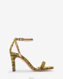 Unisa sandalia de terciopelo mujer TX8DN41314 verde