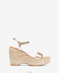 Unisa sandalia efecto metalizado con taco mujer TX8DN4281 oro