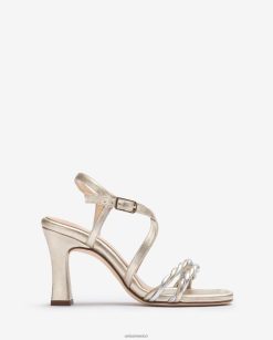 Unisa sandalia metalizada con tiras mujer TX8DN4259 oro