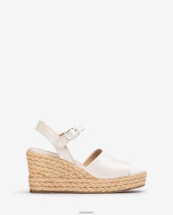 Unisa sandalia pala ancha y yute mujer TX8DN4299 blanco