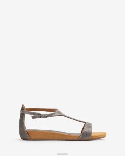 Unisa sandalias de piel efecto metalizado con tira en el empeine mujer TX8DN4387 agraciado
