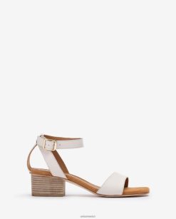 Unisa sandalias de tacón ancho mujer TX8DN4382 blanco