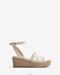 Unisa sandalias de tiras con punta cuadrada mujer TX8DN4370 blanco