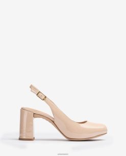 Unisa sling back cuadrado peep toe mujer TX8DN4523 beige