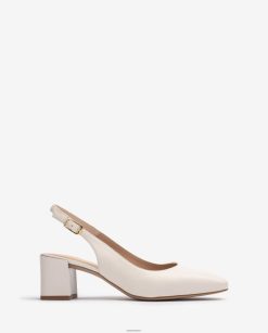 Unisa tira hacia atrás con un tacón ancho mujer TX8DN4496 blanco