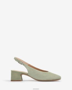 Unisa tira trasera de tacón ancho mujer TX8DN4539 verde