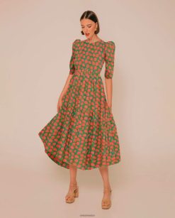 Unisa vestido con falda asimétrica mujer TX8DN41254 verde