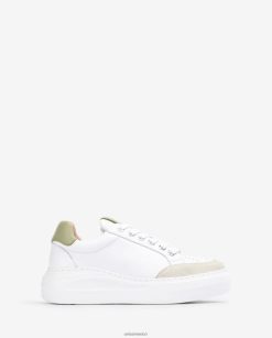 Unisa zapatilla de piel y ante mujer TX8DN4672 blanco