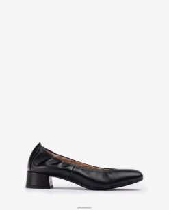 Unisa zapato con ribete fruncido mujer TX8DN41297 negro