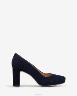 Unisa zapatos de salón con punta cuadrada y pespuntes mujer TX8DN4591 azul