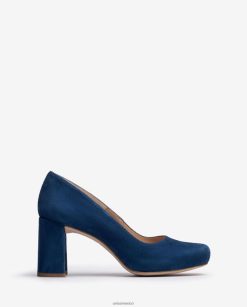 Unisa zapatos de salón con punta cuadrada y plataforma mujer TX8DN4562 azul