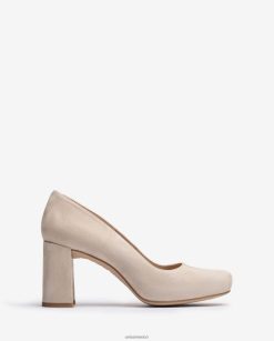 Unisa zapatos de salón con punta cuadrada y plataforma mujer TX8DN4567 beige